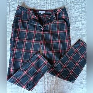 Socialite Plaid Pants - Black and Red